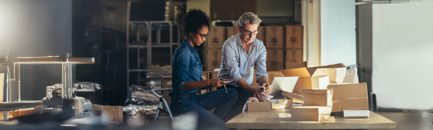 couple discussing business matters
